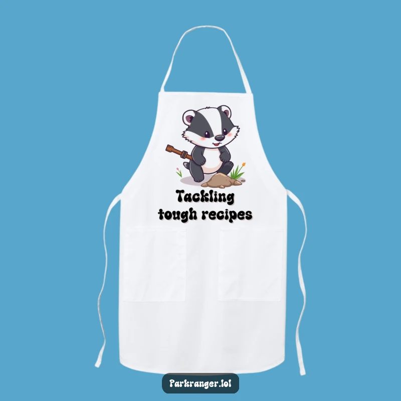 Funny Determined Badger Apron: Work with Purpose, Great Funny Gift