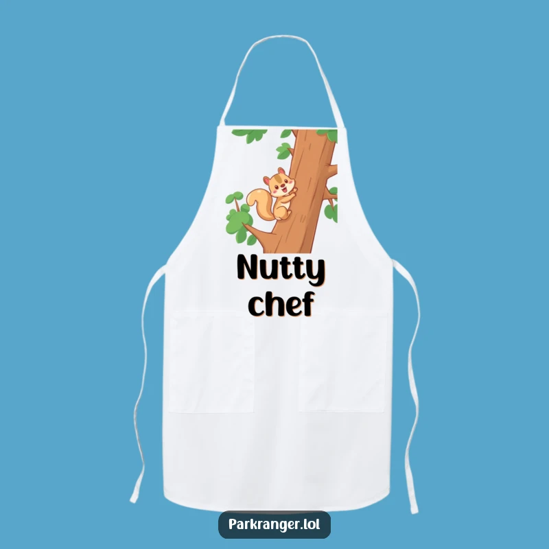 Funny Squirrel Climbing Apron: Cook with High-Energy Whimsy!