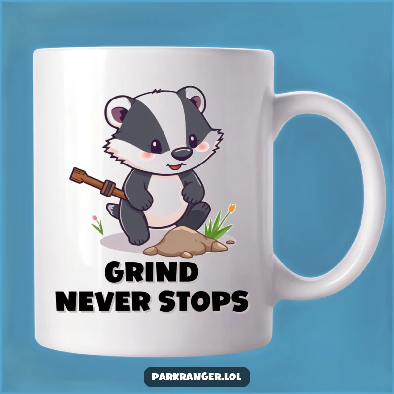 Funny Determined Badger Mug: Path Clearer, Perfect Motivated Funny Gift