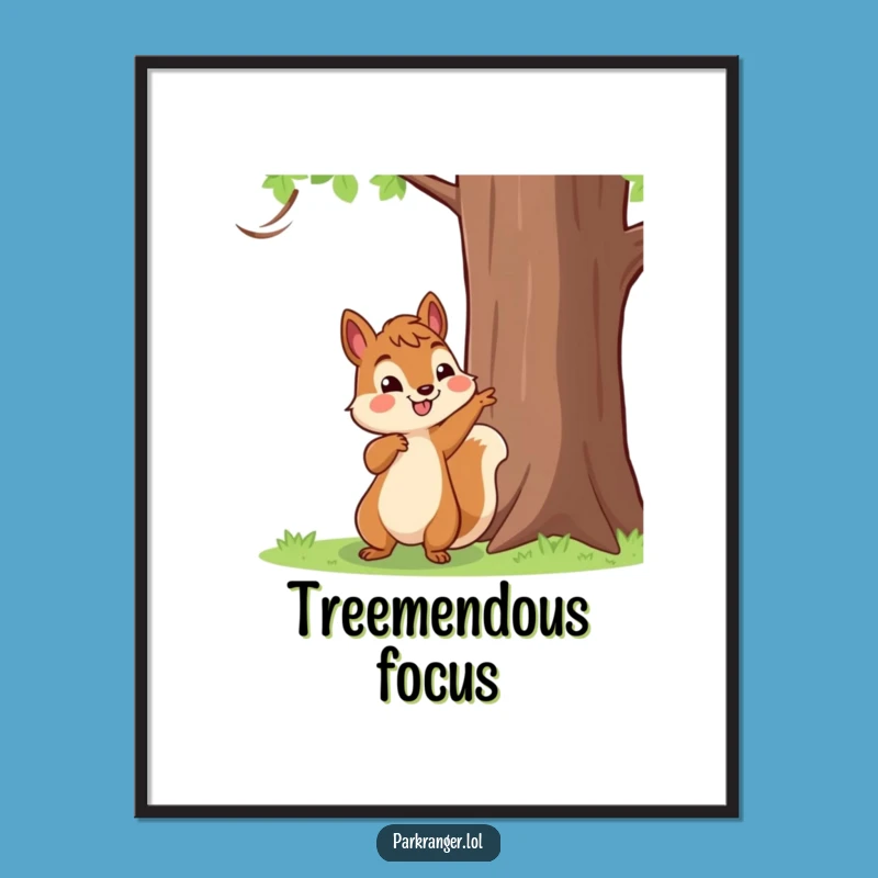 Funny Squirrel Pointing Digital Art: Discovery Decor, Instant Funny Gift