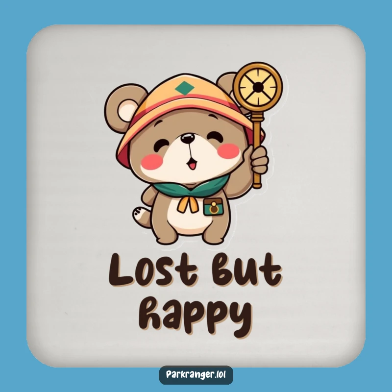 Funny Scout Bear Coasters: Protect Surfaces with Hilarious Outdoor Charm!