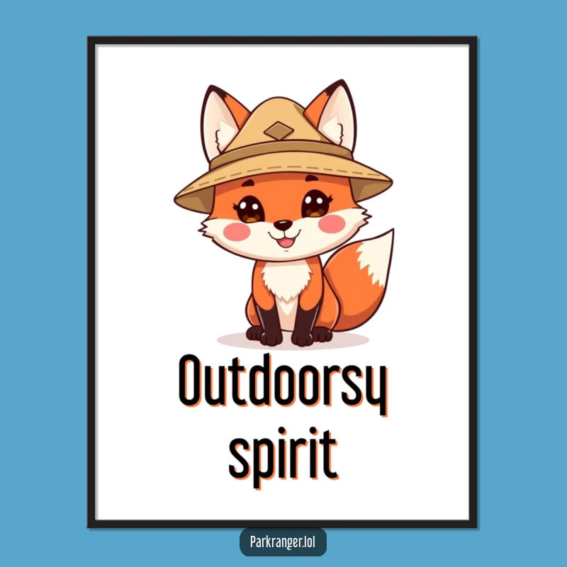 Funny Ranger Fox Poster: Hilarious Woodland Wall Art!