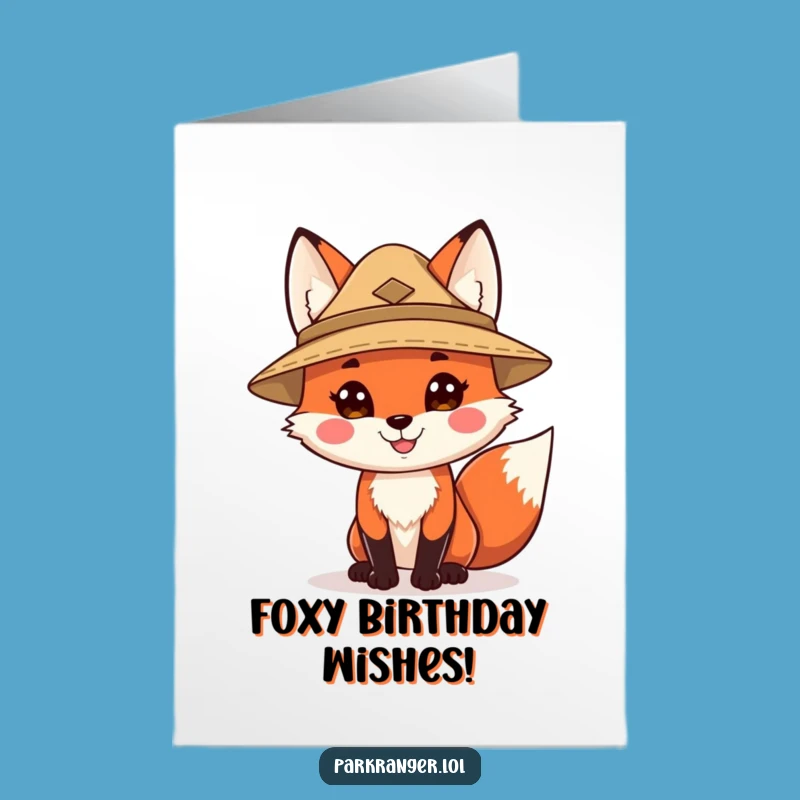 Free Printable Birthday Card: Ranger Fox Roars Happy Birthday - Downloadable!