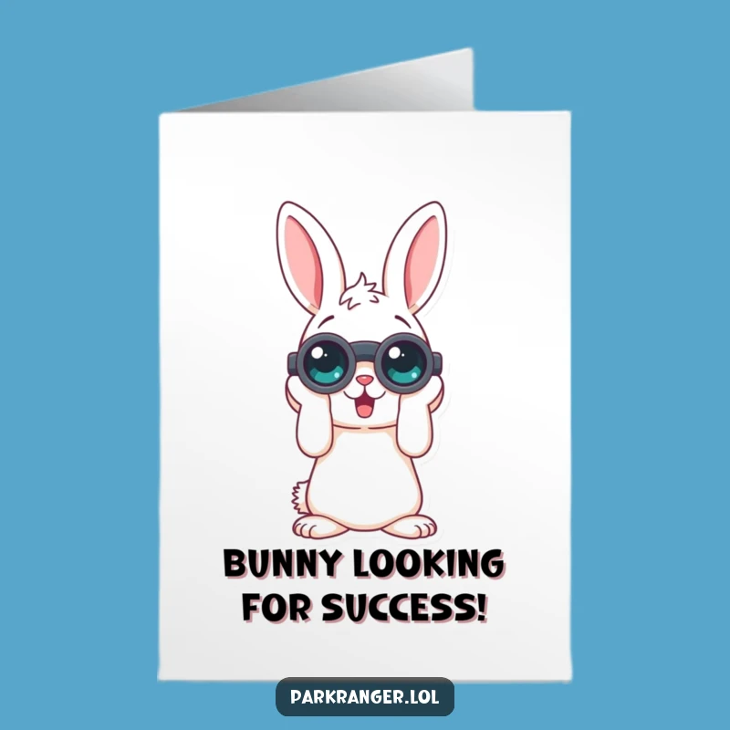 Free Printable Congrats Card: Rabbit Sees Your Success - Downloadable!