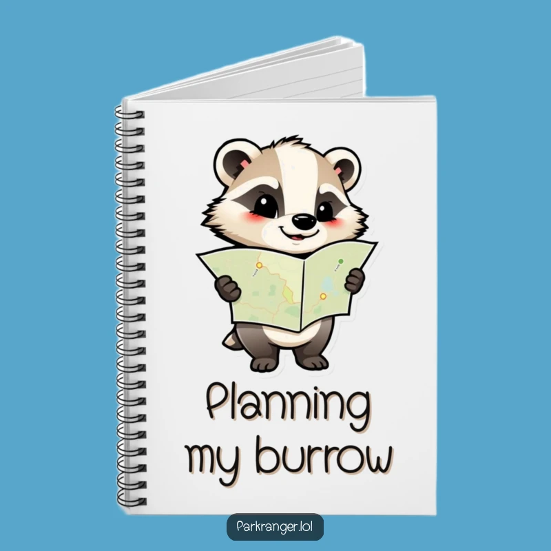 Funny Badger Map Notebook: Jot Down Plans with Determined Flair!