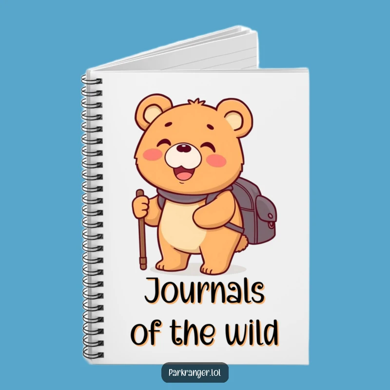 Funny Bear Adventurer Notebook: Happy Walker Journal