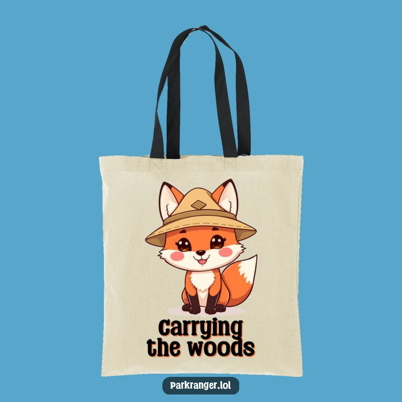 Funny Ranger Fox Tote Bag: Carry Your Essentials with Woodland Style!